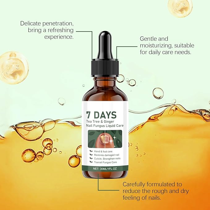 7 Days Nail Fungus Treatment With Tea Tree and Ginger for Toenails