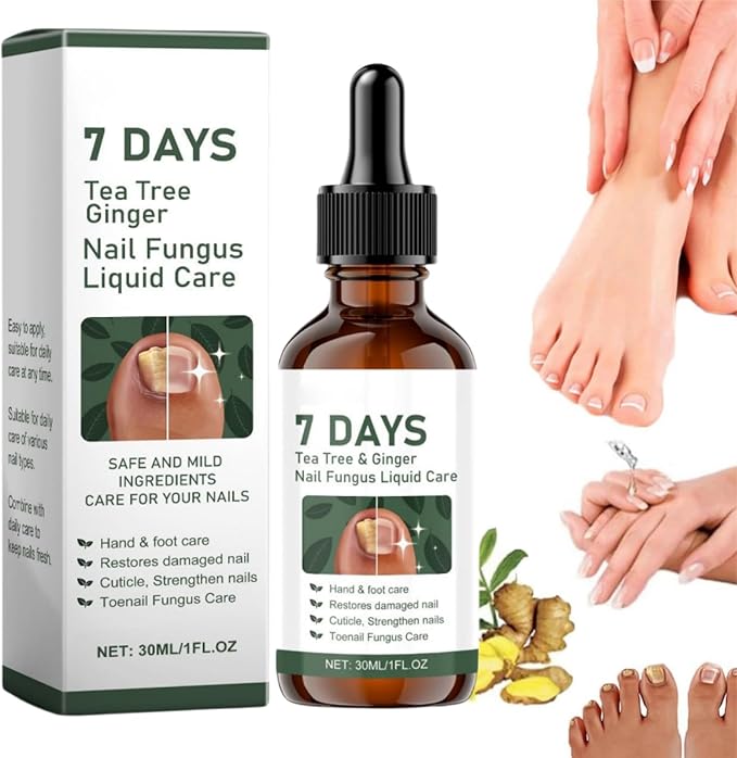 7 Days Nail Fungus Treatment With Tea Tree and Ginger for Toenails